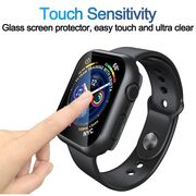 Set de Protecție 360° pentru Apple Watch 7 (45mm) – Carcasa cu protectie ecran, Claritate HD, Design Elegant - Negru
