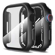 Set de Protecție 360° pentru Apple Watch 7 (45mm) – Carcasa cu protectie ecran, Claritate HD, Design Elegant - Negru