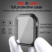 Set de Protecție 360° pentru Apple Watch 7 (45mm) – Carcasa cu protectie ecran, Claritate HD, Design Elegant - Negru