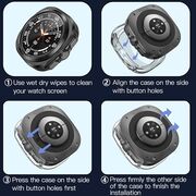Set de Protecție 360° pentru Samsung Galaxy Watch Ultra (47mm) – Carcasa cu protectie ecran, Claritate HD, Design Elegant - Transparent