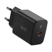 Incarcator pentru Priza, 20W, Type-C, GaN, Fast Charging - Spigen Essential (EE201EU) - Black