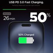 Incarcator pentru Priza, 20W, Type-C, GaN, Fast Charging - Spigen Essential (EE201EU) - White