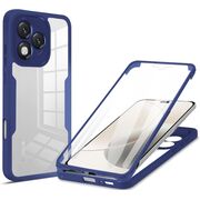 Set 360: Husa cu folie integrata pentru  Honor 400 Lite Protectie 360 fata / spate - Albastru