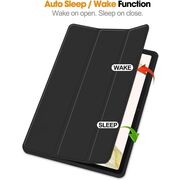 Husa pentru  Xiaomi Redmi Pad 2 Soft Shell cu functie wake-up/sleep si compartiment pentru stylus, tip stand - Negru