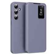 Husa pentru  Samsung Galaxy A56 Smart Window View Tip Carte – Design Premium, Vizualizare Inteligenta, Protectie 360°, Card Slot, Textura Mata Eleganta - Mov