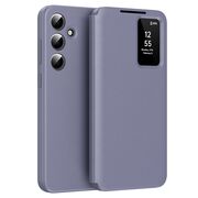 Husa pentru  Samsung Galaxy S24+ Plus Smart Window View Tip Carte – Design Premium, Vizualizare Inteligenta, Protectie 360°, Card Slot, Textura Mata Eleganta - Mov