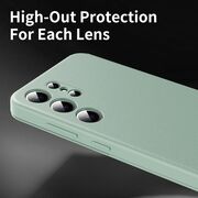 Husa pentru  Samsung Galaxy S24 Ultra Smart Window View Tip Carte – Design Premium, Vizualizare Inteligenta, Protectie 360°, Card Slot, Textura Mata Eleganta - Verde