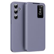 Husa pentru  Samsung Galaxy S25+ Smart Window View Tip Carte – Design Premium, Vizualizare Inteligenta, Protectie 360°, Card Slot, Textura Mata Eleganta - Mov