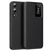 Husa pentru  Samsung Galaxy S25 Edge Smart Window View Tip Carte – Design Premium, Vizualizare Inteligenta, Protectie 360°, Card Slot, Textura Mata Eleganta - Negru