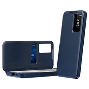 Husa pentru  Samsung Galaxy S25 Ultra Smart Window View Tip Carte – Design Premium, Vizualizare Inteligenta, Protectie 360°, Card Slot, Textura Mata Eleganta - Albastru