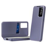 Husa pentru  Samsung Galaxy S25 Ultra Smart Window View Tip Carte – Design Premium, Vizualizare Inteligenta, Protectie 360°, Card Slot, Textura Mata Eleganta - Mov