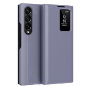 Husa pentru  Samsung Galaxy Z Fold 3 Smart Window View Tip Carte – Design Premium, Vizualizare Inteligenta, Protectie 360°, Card Slot, Textura Mata Eleganta - Mov