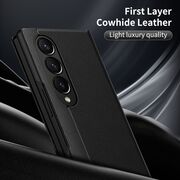 Husa pentru  Samsung Galaxy Z Fold 3 Smart Window View Tip Carte – Design Premium, Vizualizare Inteligenta, Protectie 360°, Card Slot, Textura Mata Eleganta - Negru