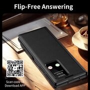 Husa pentru  Samsung Galaxy Z Fold 3 Smart Window View Tip Carte – Design Premium, Vizualizare Inteligenta, Protectie 360°, Card Slot, Textura Mata Eleganta - Negru