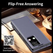 Husa pentru  Samsung Galaxy Z Fold 4 Smart Window View Tip Carte – Design Premium, Vizualizare Inteligenta, Protectie 360°, Card Slot, Textura Mata Eleganta - Mov