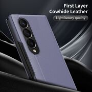 Husa pentru  Samsung Galaxy Z Fold 4 Smart Window View Tip Carte – Design Premium, Vizualizare Inteligenta, Protectie 360°, Card Slot, Textura Mata Eleganta - Mov