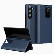 Husa pentru  Samsung Galaxy Z Fold 6 Smart Window View Tip Carte – Design Premium, Vizualizare Inteligenta, Protectie 360°, Card Slot, Textura Mata Eleganta - Albastru
