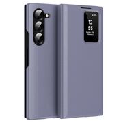 Husa pentru  Samsung Galaxy Z Fold 6 Smart Window View Tip Carte – Design Premium, Vizualizare Inteligenta, Protectie 360°, Card Slot, Textura Mata Eleganta - Mov