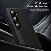 Husa pentru  Samsung Galaxy Z Fold 6 Smart Window View Tip Carte – Design Premium, Vizualizare Inteligenta, Protectie 360°, Card Slot, Textura Mata Eleganta - Negru
