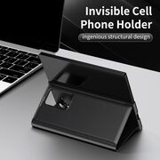 Husa pentru  Samsung Galaxy Z Fold 6 Smart Window View Tip Carte – Design Premium, Vizualizare Inteligenta, Protectie 360°, Card Slot, Textura Mata Eleganta - Negru