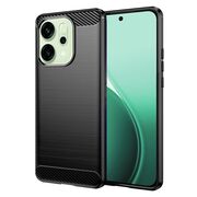 Husa pentru Oppo Reno 14 5G Carbon Liquid Silicone, Negru