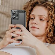 Husa pentru Oppo Reno 14 Pro 5G Carbon Liquid Silicone, Negru
