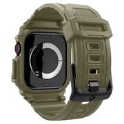 Husa pentru Apple Watch 10 46mm + Curea - Spigen Rugged Armor Pro - Vintage Khaki