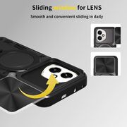Husa pentru  Honor 400 cu protecție pentru cameră și suport magnetic integrat Ring Shockproof, Mov