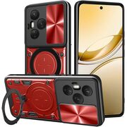 Husa pentru  Honor 400 Pro cu protecție pentru cameră și suport magnetic integrat Ring Shockproof, Rosu