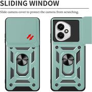 Husa pentru  Honor 400 Ring Armor Kickstand Tough Rugged Cover cu protectie camera, Verde