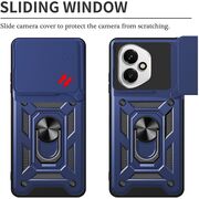 Husa pentru  Honor 400 Ring Armor Kickstand Tough Rugged Cover cu protectie camera, Albastru