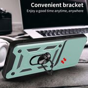 Husa pentru  Honor 400 Ring Armor Kickstand Tough Rugged Cover cu protectie camera, Verde