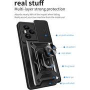 Husa pentru  Honor 400 Pro Ring Armor Kickstand Tough Rugged Cover cu protectie camera, Albastru