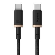 Cablu de Date USB-C, 100W, 2m - Baseus Dura - Gold / Black