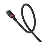 Cablu de Date USB la Lightning, 2.4A, 1m - Baseus Dura - Rosu / Negru