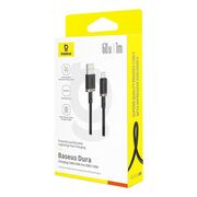 Cablu de Date USB la Type-C, 60W, 1m - Baseus Dura - Gold / Black