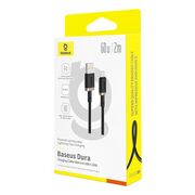 Cablu de Date USB la Type-C, 60W, 2m - Baseus Dura - Gold / Black