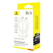 Cablu Type-C, Smart Chip, 100W, 1m - Baseus Dynamic 4 - Alb