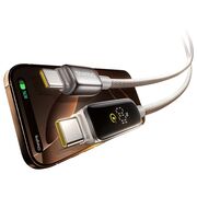 Cablu Type-C cu Display, 100W, 1m - Baseus Vipow - Galaxy Natural Titanium