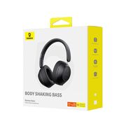 Casti Over-Ear, Sound Isolation, Bletooth 5.3, Foldable, Bass 30 Max, Type-C - Baseus Bass 30 Max - Cosmic Black