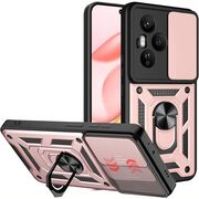Husa pentru  Honor 400 Pro Ring Armor Kickstand Tough Rugged Cover cu protectie camera, Roz