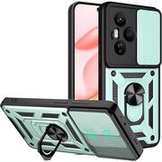 Husa pentru  Honor 400 Pro Ring Armor Kickstand Tough Rugged Cover cu protectie camera, Verde