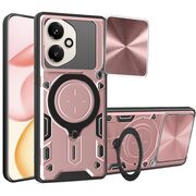 Husa pentru  Honor 400 cu protecție pentru cameră și suport magnetic integrat Ring Shockproof, Rose Gold