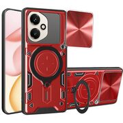 Husa pentru  Honor 400 cu protecție pentru cameră și suport magnetic integrat Ring Shockproof, Rosu