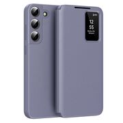 Husa pentru  Samsung Galaxy S22 Plus 5G Smart Window View Tip Carte – Design Premium, Vizualizare Inteligenta, Protectie 360°, Card Slot, Textura Mata Eleganta - Mov