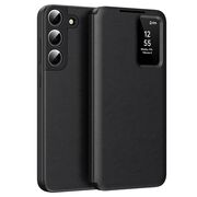 Husa pentru  Samsung Galaxy S22 Plus 5G Smart Window View Tip Carte – Design Premium, Vizualizare Inteligenta, Protectie 360°, Card Slot, Textura Mata Eleganta - Negru