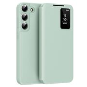 Husa pentru  Samsung Galaxy S22 Plus 5G Smart Window View Tip Carte – Design Premium, Vizualizare Inteligenta, Protectie 360°, Card Slot, Textura Mata Eleganta - Verde