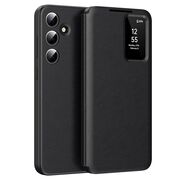 Husa pentru  Samsung Galaxy S23 FE Smart Window View Tip Carte – Design Premium, Vizualizare Inteligenta, Protectie 360°, Card Slot, Textura Mata Eleganta - Negru