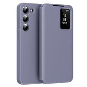 Husa pentru  Samsung Galaxy S23 Plus  Smart Window View Tip Carte – Design Premium, Vizualizare Inteligenta, Protectie 360°, Card Slot, Textura Mata Eleganta - Mov