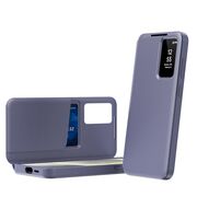 Husa pentru  Samsung Galaxy S23 Plus  Smart Window View Tip Carte – Design Premium, Vizualizare Inteligenta, Protectie 360°, Card Slot, Textura Mata Eleganta - Mov